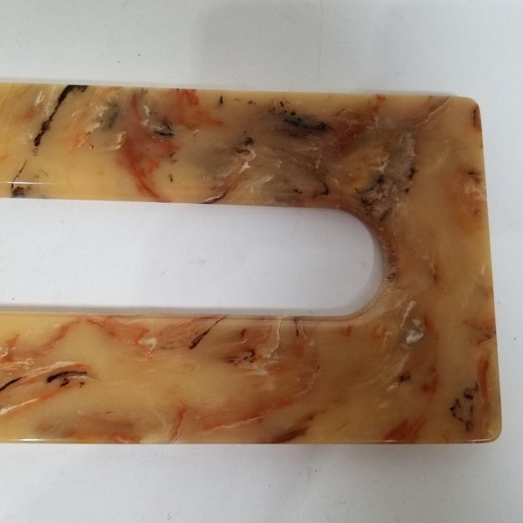 Vintage Plastic Tissue Box Cover Lid Insert Marble - Picture 4 of 12